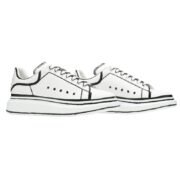 Alexander Mcqueen Oversized - White Black Outline - Image 2