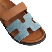 Hermes Chypre Sandal Bicolor/Denim - Image 5