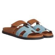 Hermes Chypre Sandal Bicolor/Denim - Image 2