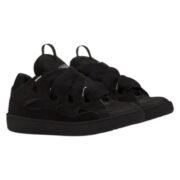 Lanvin 'Curb' Leather Blend Sneakers in Black - Image 2
