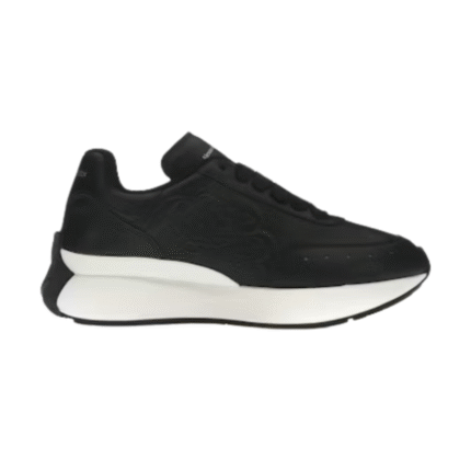 Alexander Mcqueen Oversized Graffiti Sprint Runner - Black White