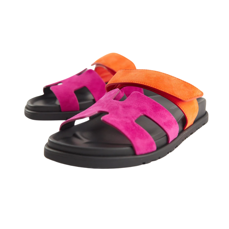 Untitled-design-2025-02-16T170120.950.png Hermes Chypre Sandal Rose Chapas / Orange Synthétique - Image 3