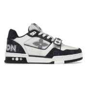 Louis Vuitton LV Trainer - Velcro Strap Monogram Denim Black White
