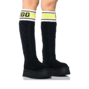 UGG Classic Sweater Letter Boot - Black - Image 4