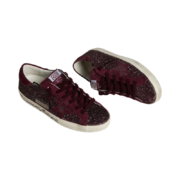 Golden Goose Super-Star LTD in cherry glitter with cherry suede star(Women's) - Image 4