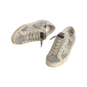 Golden Goose Super-Star Super-Star in silver glitter with ice-gray suede star(Women's) - Image 3