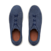 Zegna Grey Mélange Suede Triple Stitch™ Sneakers - Image 3