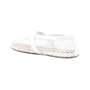 Alaïa Buckle Ballet Flats | White - Image 3