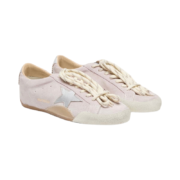 Golden Goos True-Star in pastel pink suede with silver star and heel tab(Women's) - Image 3