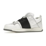 Valentino Garavani Open Skate Calfskin/Fabric – White Black Grey - Image 3