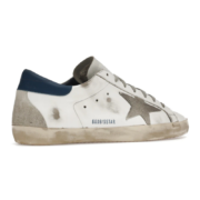 Golden Goose Super-Star – White Royal Blue Grey Suede Patch - Image 3