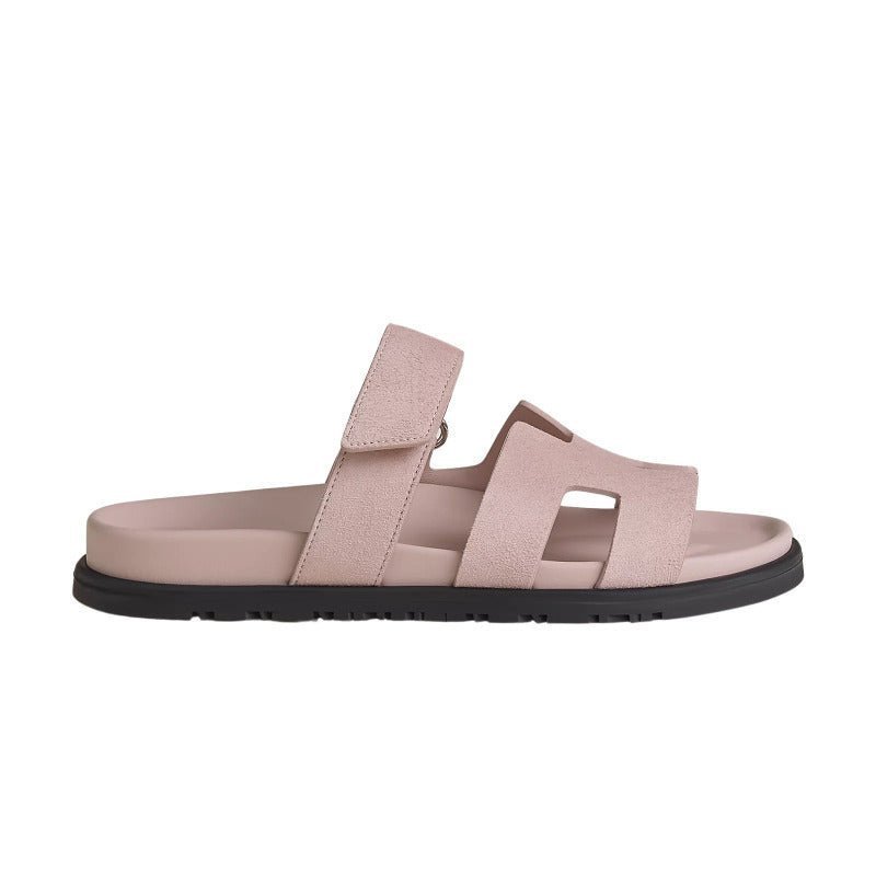 Untitled-design-215-1.jpg Hermes Chypre Sandal – Pink Suede - Image 1