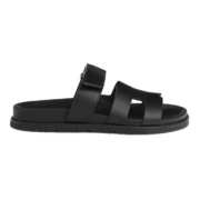 Hermes Chypre Sandal black – Noir Calfskin Leather - Image 2