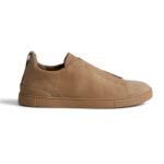 ZEGNA BEIGE TRIPLE STITCH™ SECONDSKIN SNEAKERS